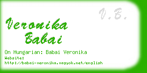 veronika babai business card